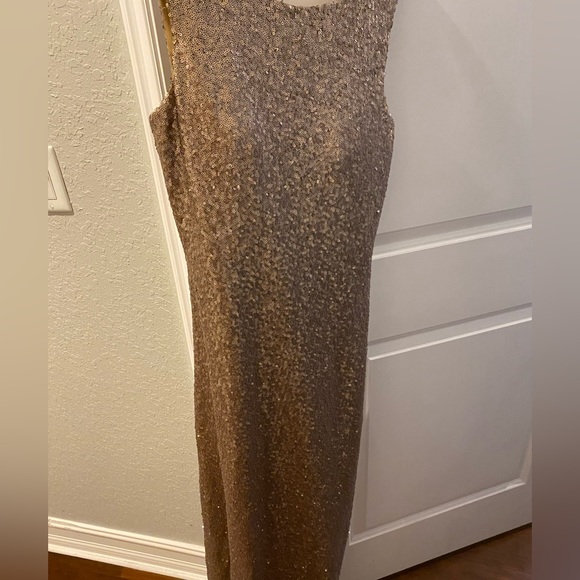 Christina Wu Style 22704 Gold(bronze)Sequin Dress. Size 6. - Picture 3 of 4